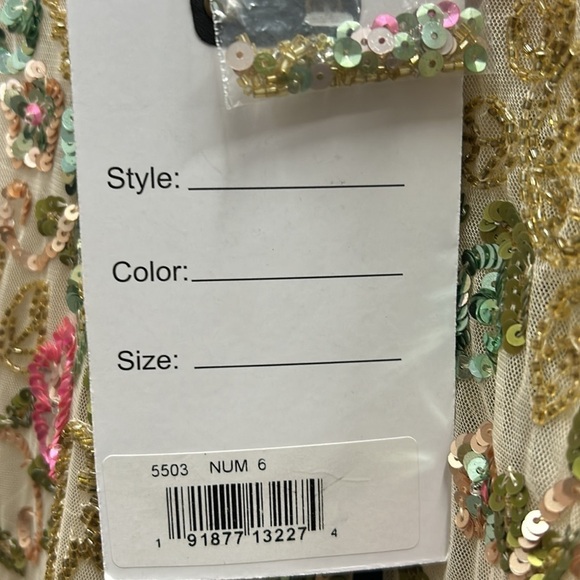 Mac Duggal 5503 NWT LONG SLEEVE FLORAL EMBELLISHED GOWN - Picture 8 of 11